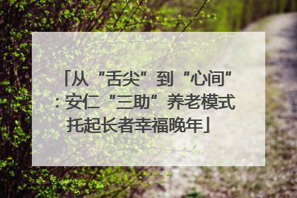 从“舌尖”到“心间”：安仁“三助”养老模式托起长者幸福晚年