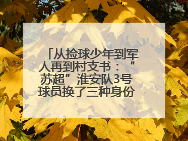 从捡球少年到军人再到村支书：“苏超”淮安队3号球员换了三种身份追梦足球