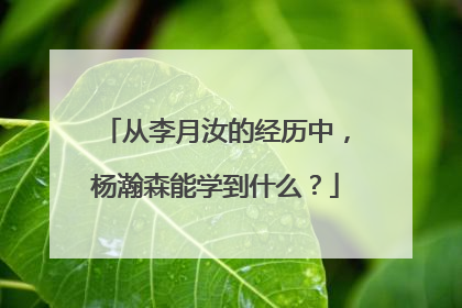 从李月汝的经历中，杨瀚森能学到什么？