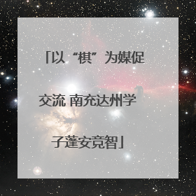 以“棋”为媒促交流 南充达州学子蓬安竞智