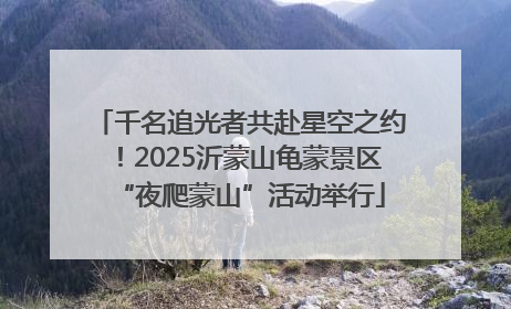 千名追光者共赴星空之约！2025沂蒙山龟蒙景区“夜爬蒙山”活动举行