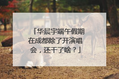 华晨宇端午假期在成都除了开演唱会，还干了啥？