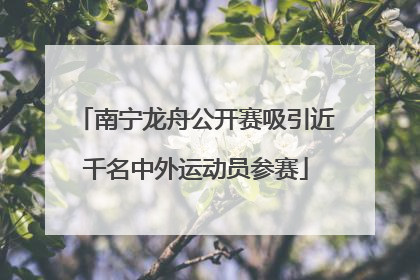 南宁龙舟公开赛吸引近千名中外运动员参赛