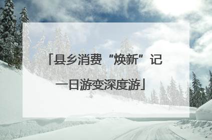 县乡消费“焕新”记 一日游变深度游