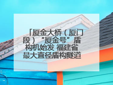 厦金大桥（厦门段）“厦金号”盾构机始发 福建省最大直径盾构隧道正式掘进