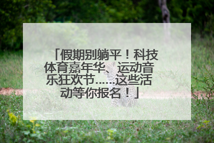 假期别躺平！科技体育嘉年华、运动音乐狂欢节……这些活动等你报名！