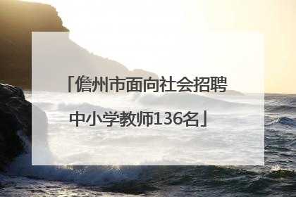 儋州市面向社会招聘中小学教师136名
