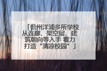 儋州洋浦多所学校从连廊、架空层、建筑朝向等入手 着力打造“清凉校园”