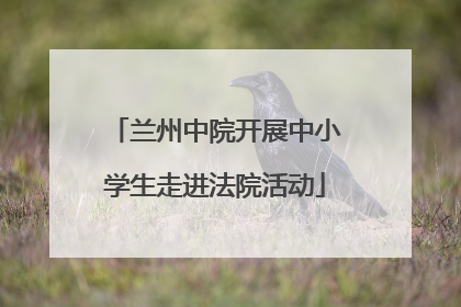 兰州中院开展中小学生走进法院活动