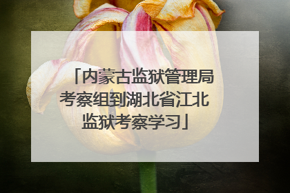 内蒙古监狱管理局考察组到湖北省江北监狱考察学习