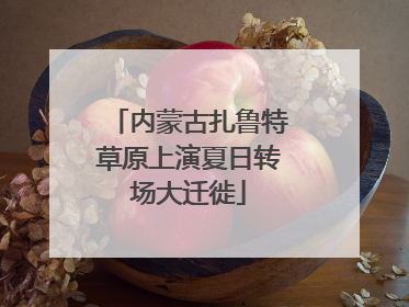 内蒙古扎鲁特草原上演夏日转场大迁徙