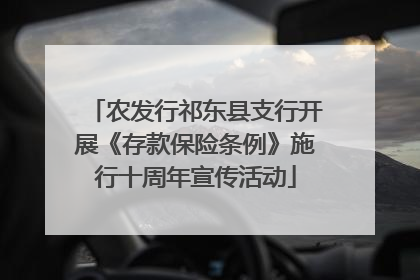 农发行祁东县支行开展《存款保险条例》施行十周年宣传活动