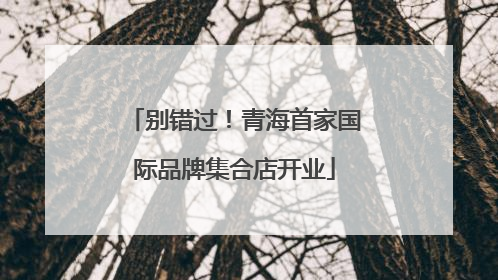 别错过！青海首家国际品牌集合店开业