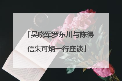 吴晓军罗东川与陈得信朱可炳一行座谈