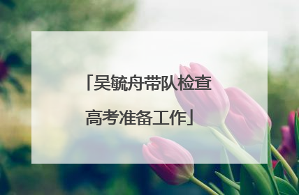 吴毓舟带队检查高考准备工作