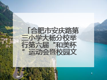 合肥市安庆路第三小学大杨分校举行第六届“和美杯”运动会暨校园文化艺术节