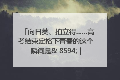 向日葵、拍立得……高考结束定格下青春的这个瞬间是& 8594;｜2025四川高考