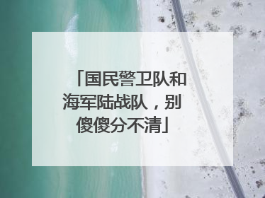 国民警卫队和海军陆战队，别傻傻分不清