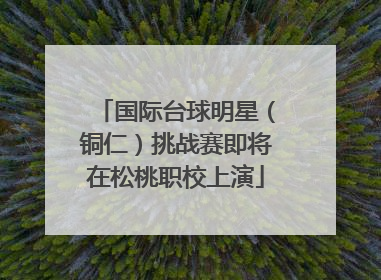 国际台球明星（铜仁）挑战赛即将在松桃职校上演