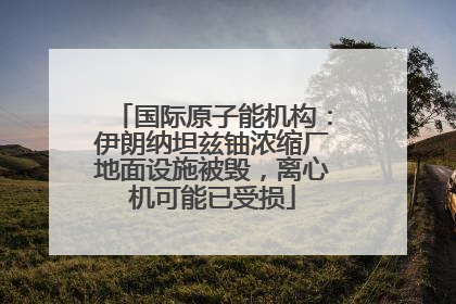国际原子能机构：伊朗纳坦兹铀浓缩厂地面设施被毁，离心机可能已受损