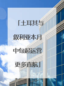 土耳其与叙利亚本月中旬起运营更多直航