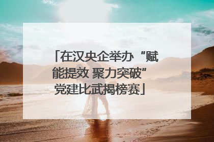 在汉央企举办“赋能提效 聚力突破”党建比武揭榜赛