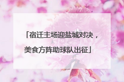 宿迁主场迎盐城对决，美食方阵助球队出征