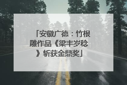安徽广德：竹根雕作品《梁丰岁稔》斩获金鼎奖