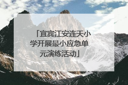 宜宾江安连天小学开展最小应急单元演练活动