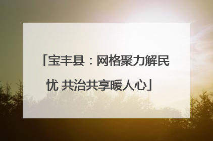 宝丰县：网格聚力解民忧 共治共享暖人心