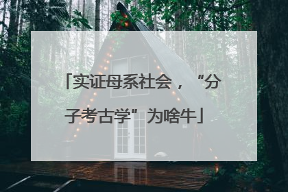 实证母系社会，“分子考古学”为啥牛