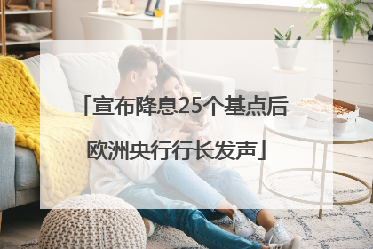 宣布降息25个基点后 欧洲央行行长发声