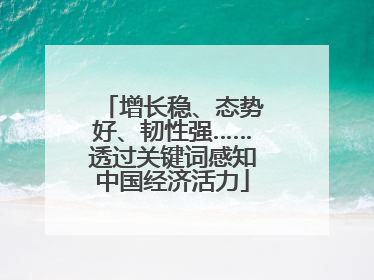 增长稳、态势好、韧性强……透过关键词感知中国经济活力