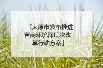 太原市发布推进营商环境深层次改革行动方案