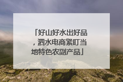 好山好水出好品，泗水电商紧盯当地特色农副产品