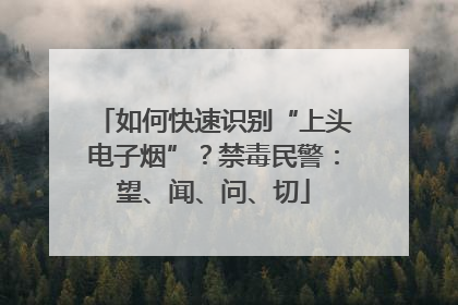 如何快速识别“上头电子烟”？禁毒民警：望、闻、问、切