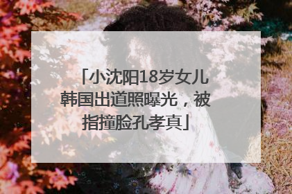 小沈阳18岁女儿韩国出道照曝光，被指撞脸孔孝真