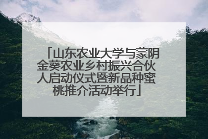山东农业大学与蒙阴金葵农业乡村振兴合伙人启动仪式暨新品种蜜桃推介活动举行