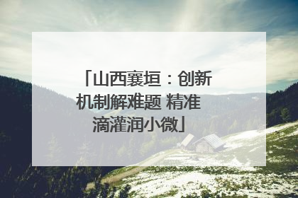 山西襄垣：创新机制解难题 精准滴灌润小微