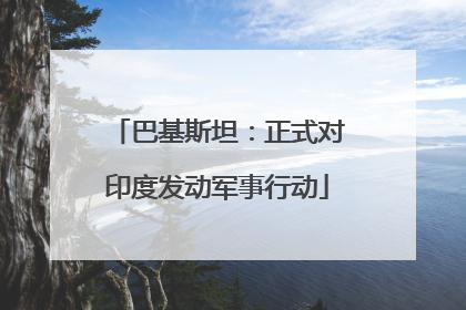 巴基斯坦：正式对印度发动军事行动