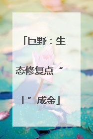 巨野：生态修复点“土”成金