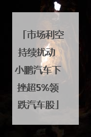 市场利空持续扰动 小鹏汽车下挫超5%领跌汽车股