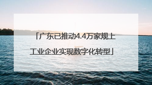 广东已推动4.4万家规上工业企业实现数字化转型