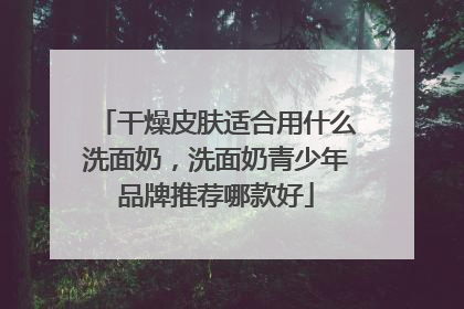 干燥皮肤适合用什么洗面奶，洗面奶青少年品牌推荐哪款好