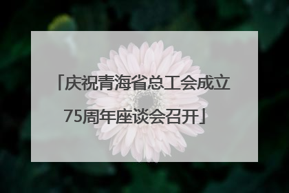 庆祝青海省总工会成立75周年座谈会召开