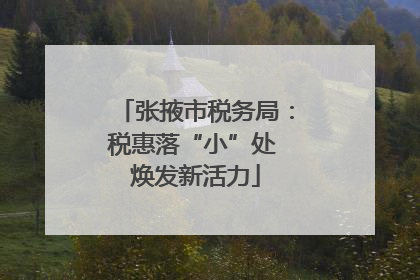 张掖市税务局：税惠落“小”处 焕发新活力