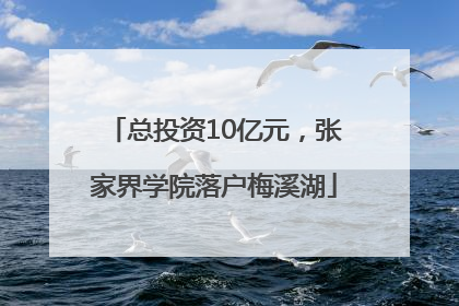 总投资10亿元，张家界学院落户梅溪湖