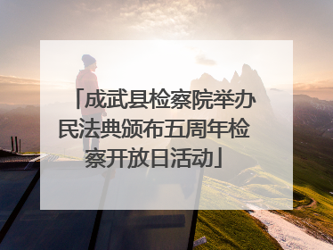 成武县检察院举办民法典颁布五周年检察开放日活动