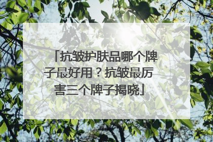 抗皱护肤品哪个牌子最好用？抗皱最厉害三个牌子揭晓