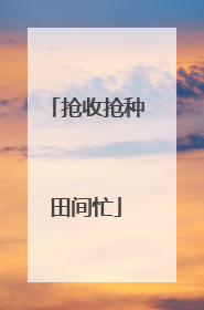 抢收抢种田间忙